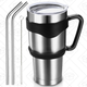 Homitt 30 oz. Tumbler With Handle, Lid, and Two Straws, $15 with code HOMITT88